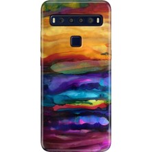 Egstech Tcl 10L Kılıf Baskılı 6.53" Silikon Renkli Resimli Arka Kapak Sulu Boya