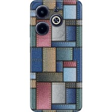 Egstech Infinix Hot 40 Pro Kılıf Temalı Baskılı Desenli Resimli Silikon Jean Pattern