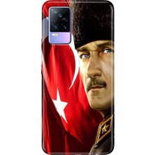 Egstech Vivo V21 Kılıf Resimli Desenli Silikon Esnek Uyumlu Kapak Mustafa Kemal