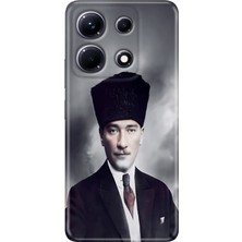 Egstech Infinix Note 30 Pro Kılıf 6.67" Desenli Baskılı Esnek Silikon Kapak Atatürk
