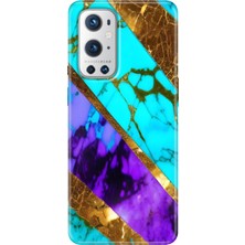 Egstech Oneplus 9 Pro Kılıf Desenli Design Silikon Nezih Mermer