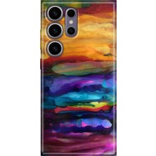 Egstech Samsung Galaxy S24 Ultra Kılıf Renkli Esnek Silikon Sulu Boya