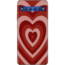 Egstech Tcl 10 Plus Kılıf Desenli Silikon Renkli Tpu Case Mat Kalp
