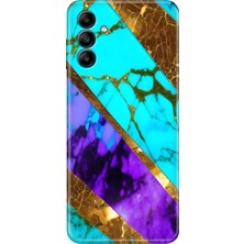 Egstech Samsung Galaxy M14 Uyumlu Kapak Kılıf Tasarım Esnek Silikon Nezih Mermer