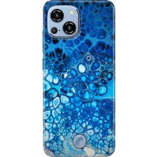 Egstech Reeder S23 Pro Max Kılıf Desenli Kapak Baskı Uv Derin Mavi