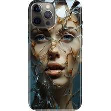 Egstech Apple iPhone 12 Pro Kılıf Tasarım Baskılı Silikon Cam Kırığı