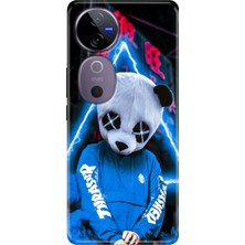 Egstech Vivo V40 Kılıf Desenli Temalı Esnek Silikon Cool Panda