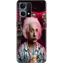 Egstech Oppo Reno 7 Kılıf (CPH2363) Desenli Silikon Kampanyalı Kapak Albert