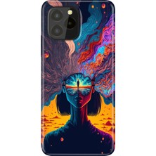 Egstech Oukitel C21 Pro / Plus Uyumlu Kılıf Desenli Silikon Renkli Tpu Uv Girdap