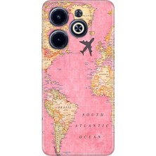 Egstech Infinix Hot 40I Kılıf Temalı Baskılı Kapak Map