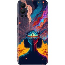 Egstech Infinix Hot 12 Kılıf Desenli Baskılı Esnek Silikon Kapak Girdap
