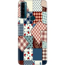 Egstech Tcl 20 Se Kılıf Baskılı Silikon Renkli Resimli Arka Kapak Yama