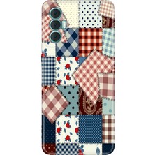 Egstech Tecno Spark 8 Pro Kılıf Renkli Silikon Kapak Yama