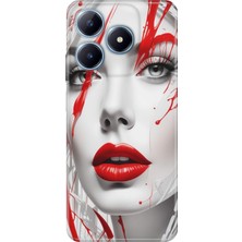 Egstech Realme C63 Kılıf Renkli Baskılı Silikon Lady