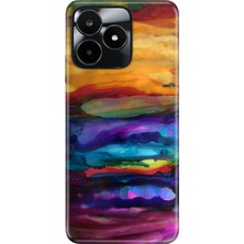 Egstech Realme C53 Kılıf (RMX3760) Uyumlu Desenli Silikon Renkli Tpu Uv Sulu Boya