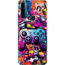 Egstech Tcl 20 Se Kılıf Baskılı Silikon Renkli Resimli Arka Kapak Gamer