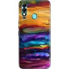 Egstech Tecno Spark 8t Kılıf Desenli Kapak Renkli Sulu Boya