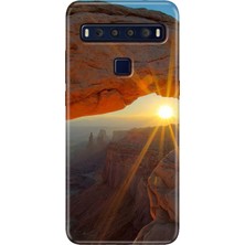 Egstech Tcl 10L Kılıf Baskılı 6.53" Silikon Renkli Resimli Arka Kapak Sun