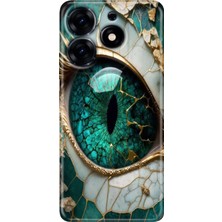 Egstech Tecno Spark 20 - 20C Kılıf Renkli Temalı Tarz Silikon Tanrıça Gözü