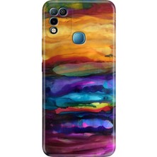 Egstech Infinix Hot 11 Play Uyumlu Kılıf Full Desenli Renkli Tpu Silikon Sulu Boya