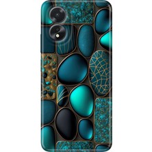 Egstech Oppo A38 Kılıf (CPH2579) Uyumlu Silikon Desenli Kalıplı Kapak Marble