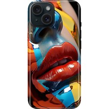 Egstech iPhone 13 - 14 Kılıf Desenli Kapak Renkli Tpu Uv Makyaj