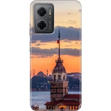 Egstech Xiaomi Redmi Note 11E Kılıf Desenli Design Silikon Kız Kulesi