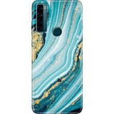 Egstech Tcl 20 Se Kılıf Baskılı Silikon Renkli Resimli Arka Kapak Simli Taş