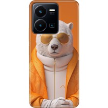 Egstech Vivo Y22S -Y35 Kılıf Desenli Kapak Renkli Tpu Uv Stil Bear