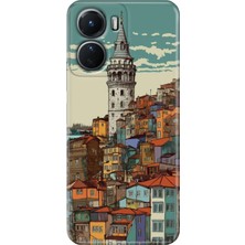 Egstech Vivo Y16 Kılıf Desenli Silikon Ermer Teknoloji Kapak Galata