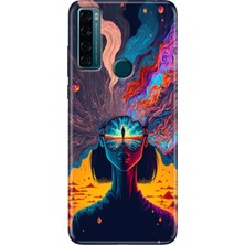 Egstech Tcl 20 Se Kılıf Baskılı Silikon Renkli Resimli Arka Kapak Girdap