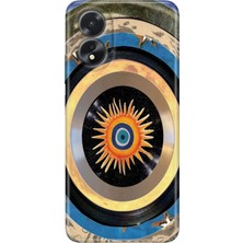 Egstech Oppo A38 Kılıf (CPH2579) Uyumlu Silikon Desenli Kalıplı Kapak Nazar