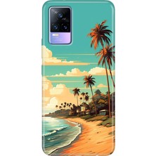 Egstech Vivo V21 Kılıf Resimli Desenli Silikon Esnek Uyumlu Kapak Malibu