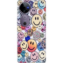 Egstech Vivo V40 Kılıf Desenli Temalı Esnek Silikon Emojix