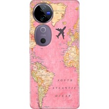 Egstech Vivo V40 Kılıf Desenli Temalı Esnek Silikon Map