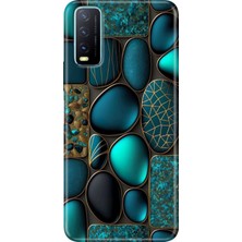Egstech Vivo Y20 Y20S Y11S Uyumlu Kapak Kılıf Desenli Kapak Renkli Tpu Uv Marble