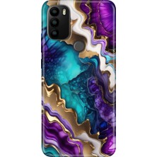 Egstech General Mobile Gm 21 Plus Kılıf Baskılı Silikon Kapak Keskin Ametist