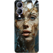 Egstech Vivo Y17S Kılıf Desenli Kapak Renkli Silikon Cvr Cam Kırığı
