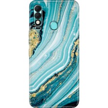 Egstech Tecno Spark 8t Kılıf Desenli Kapak Renkli Simli Taş