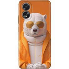 Egstech Oppo A38 Kılıf (CPH2579) Uyumlu Silikon Desenli Kalıplı Kapak Stil Bear