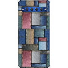 Egstech Tcl 10 Plus Kılıf Desenli Silikon Renkli Tpu Case Jean Pattern