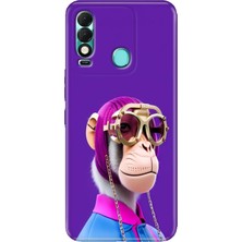 Egstech Tecno Spark 8t Kılıf Desenli Kapak Renkli Monkey