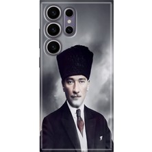 Egstech Samsung Galaxy S24 Ultra Kılıf Renkli Esnek Silikon Atatürk