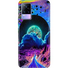 Egstech Vivo V21 Kılıf Resimli Desenli Silikon Esnek Uyumlu Kapak Dream Road