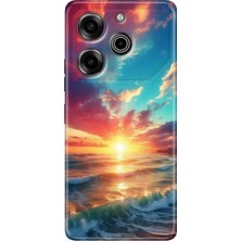 Egstech Tecno Pova 6 Pro Kılıf Renkli Baskı Yumuşak Kapak Esnek Silikon Okyanus