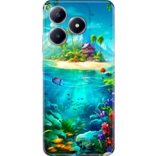 Egstech Realme C63 Kılıf Renkli Baskılı Silikon Island
