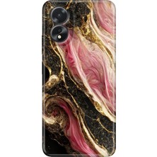 Egstech Oppo A38 Kılıf (CPH2579) Uyumlu Silikon Desenli Kalıplı Kapak Seattle Mermer