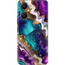 Egstech Vivo Y18 Kılıf Desenli Silikon Vivo Y18 Kapak Keskin Ametist