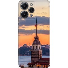 Egstech Xiaomi Redmi 12 Kılıf Tasarım Outlet Silikon Kız Kulesi