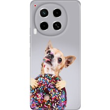 Egstech Tecno Camon 30 Kılıf (Cl6) Uyumlu Silikon Desenli Kapak Donut Dog